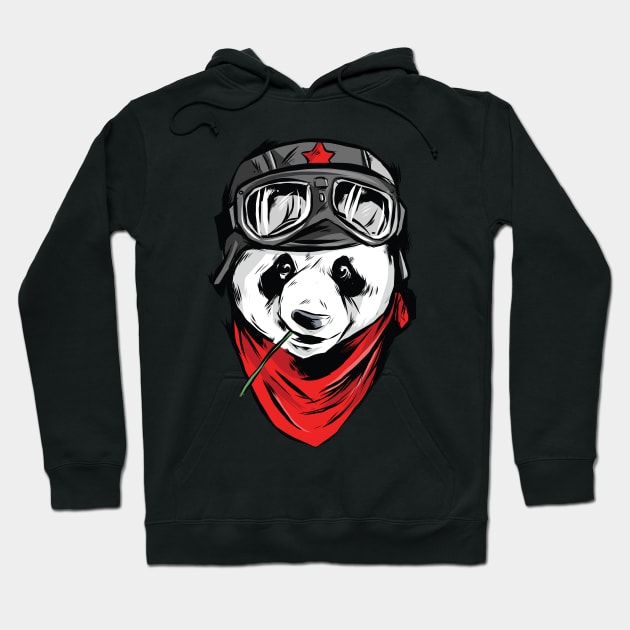 Cool Vintage Panda Pilot Hoodie by BamBam